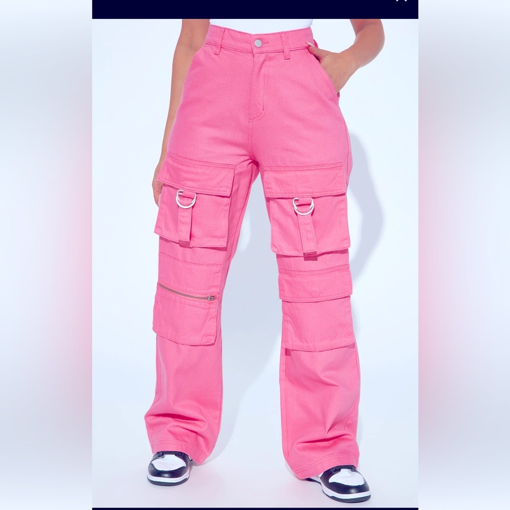 Fashionnova Pink Cargo pants
